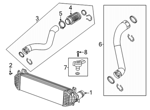 2022 Cadillac CT5 Intercooler Intercooler Diagram for 84750051