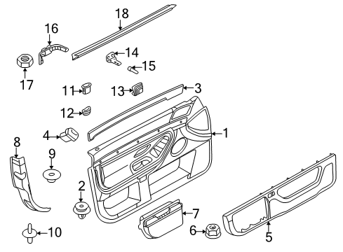 2001 BMW 740iL Interior Trim - Front Door Expanding Rivet Diagram for 51418238532