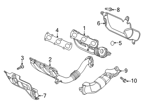 2020 Ram 1500 Exhaust Manifold Shield-Heat Diagram for 68490195AA