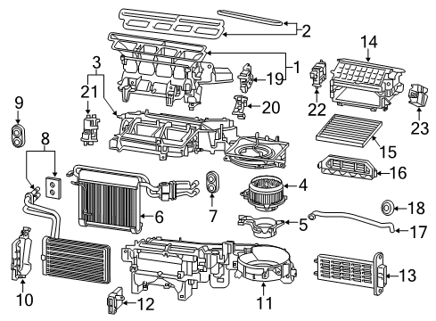 2016 Toyota Tacoma Air Conditioner Evaporator Core Grommet Diagram for 88897-04030