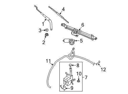 2011 Ford Mustang Wiper & Washer Components Washer Reservoir Diagram for AR3Z-17618-A