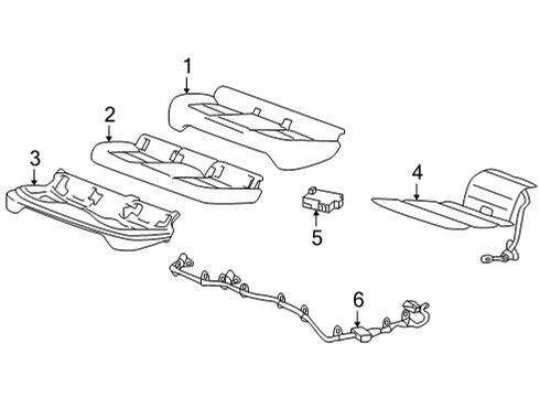 2022 Chevrolet Bolt EUV Rear Seat Harness Diagram for 42787536
