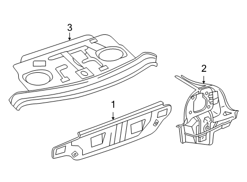 2009 Hyundai Azera Rear Body Panel Assembly-Rear Package Tray Diagram for 69300-3L200