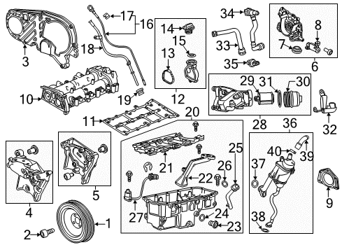 2015 Chevrolet Cruze Senders Oil Pressure Sending Unit Diagram for 55581588