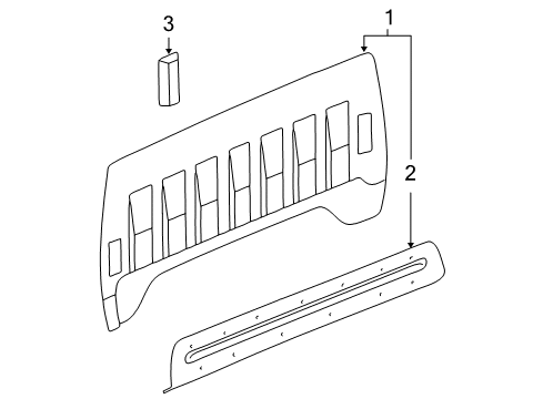 2012 GMC Sierra 1500 Back Panel Back Panel Diagram for 15918059