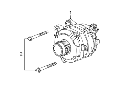 2022 Buick Envision Alternator Alternator Diagram for 26339092