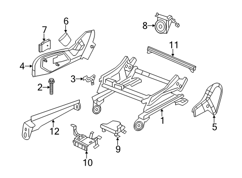 2014 Jeep Grand Cherokee Heated Seats Bolt-HEXAGON Head Diagram for 6509488AA