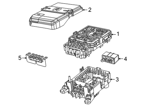 2021 Jeep Grand Cherokee L Fuse & Relay BRACKET-POWER DISTRIBUTION CENTER Diagram for 68347011AC