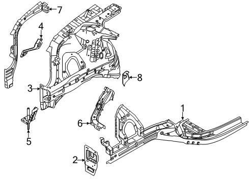 1993 Hyundai Elantra Struts & Components - Front Spring, Upper Seat Assembly Diagram for 54620-28101
