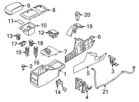 2007 Kia Amanti A/C & Heater Control Units Control Assembly-Heater Diagram for 972503F70094