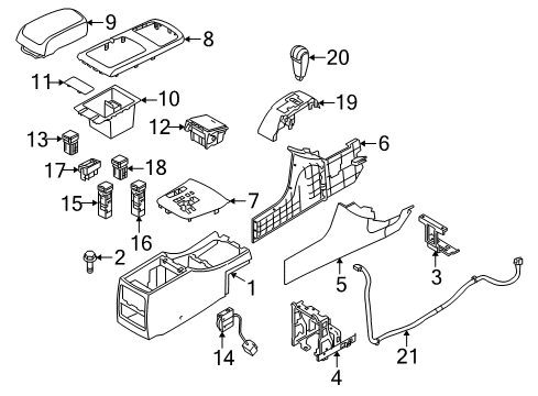 2007 Kia Amanti A/C & Heater Control Units Non-Us Part Diagram for 846703F505