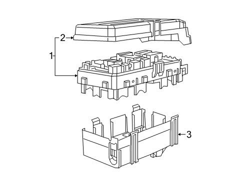 2021 Jeep Gladiator Fuse & Relay Bracket-Power Distribution Center Diagram for 68252530AC