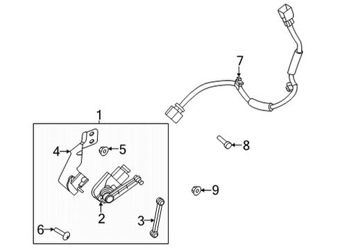 2020 Genesis G90 Electrical Components Nut-Lock Diagram for 1325006007K