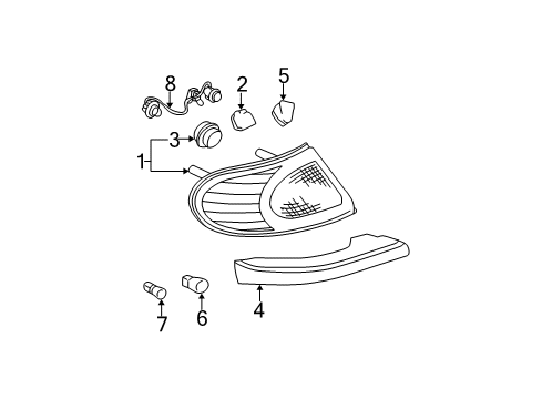 2000 Buick LeSabre Tail Lamps Lamp Asm, Tail Diagram for 19244607