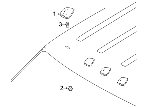 2017 Ford E-350 Super Duty Bulbs Roof Lamp Assembly Nut Diagram for -N621903-S441