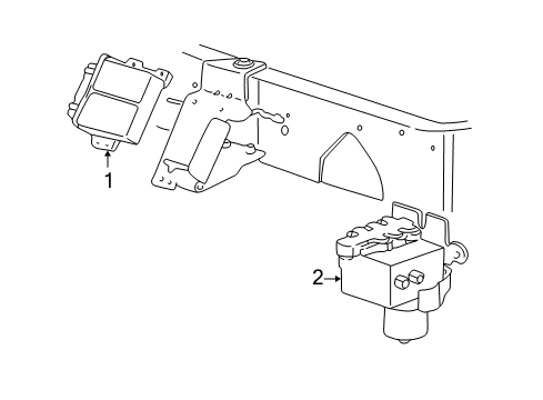 1996 Ford E-350 Econoline Anti-Lock Brakes Control Module Diagram for F6UZ2C219BA