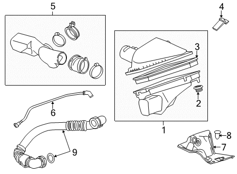 2013 Cadillac ATS Powertrain Control PCV Tube Diagram for 12630867