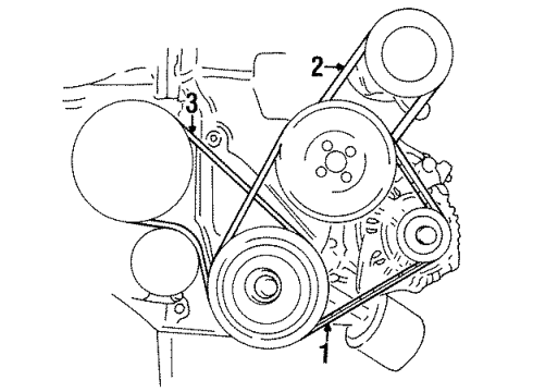 1999 Hyundai Elantra Belts & Pulleys Power Steering Pump V-Belt Diagram for 57231-29000