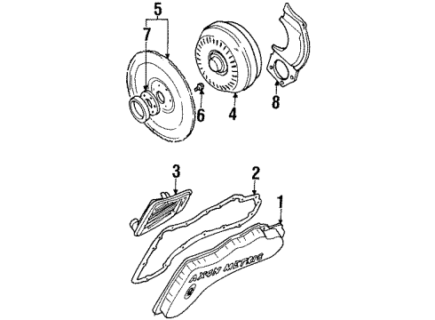 1997 Lincoln Continental Automatic Transmission Transmission Pan Diagram for 4F1Z-7A194-BA