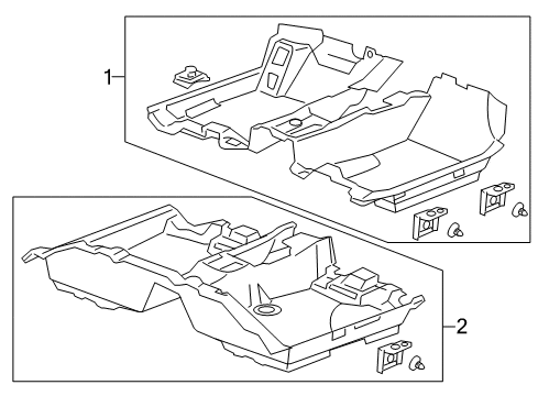 2014 Honda Crosstour Carpeting Carpet Assy., FR. Floor *YR336L* (CHEEK BROWN) Diagram for 83301-TP7-A02ZA