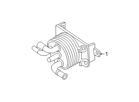 2016 Infiniti QX80 Trans Oil Cooler Cooler Assembly-Oil Diagram for 21606-1LA1D