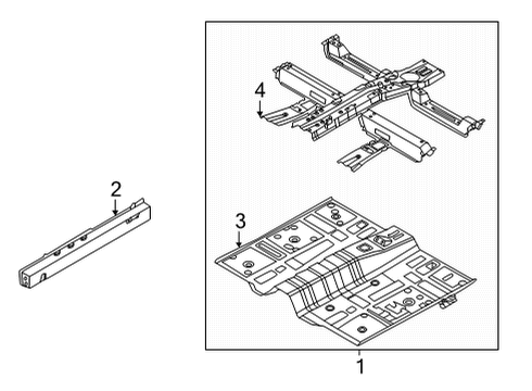 2022 Hyundai Santa Fe Floor PANEL-CENTER FLOOR Diagram for 65101-S2560