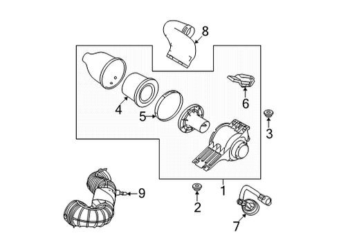 2017 Ford E-350 Super Duty Powertrain Control Air Outlet Diagram for HC2Z-9B659-A