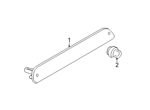 2007 Dodge Sprinter 2500 High Mount Lamps Lamp-Center High Mounted Stop Diagram for 68012885AB