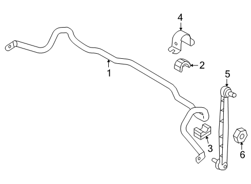 2008 Saturn Astra Stabilizer Bar & Components - Front Insulator, Front Stabilizer Shaft Diagram for 13208048