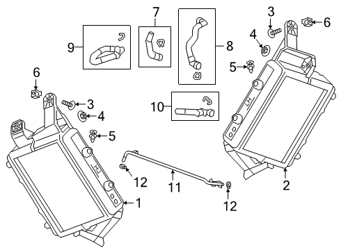 2019 Cadillac CT6 Intercooler Intercooler Diagram for 84551761