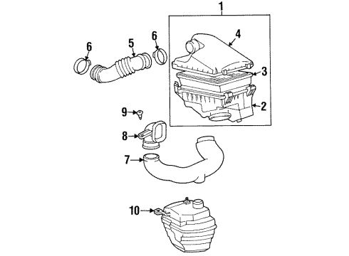 1999 Chevrolet Prizm Filters Cover, Air Cleaner Housing Diagram for 94856887