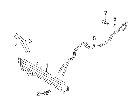 2009 Kia Borrego Oil Cooler Hose-Oil Cooler Diagram for 254212J100