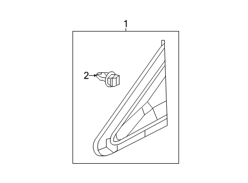 2013 Honda Civic Exterior Trim - Pillars, Rocker & Floor Garnish Assy., R. FR. Pillar Corner Diagram for 75490-TR3-A01