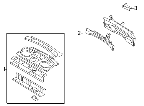 2007 Ford Fusion Trunk Package Tray Diagram for 6E5Z-5446506-AA