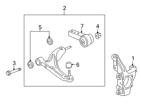 2011 Acura ZDX Front Suspension Components, Lower Control Arm, Ride Control, Stabilizer Bar Bolt, Flange M16X100 Diagram for 90118-SZN-A00