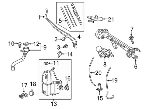 2021 Toyota Venza Wipers Rain Sensor Diagram for 89941-42020