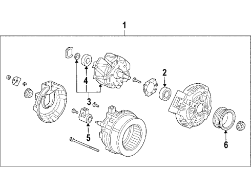 2005 Honda Accord Alternator Alternator (Reman) Diagram for 06311-RCA-505RM