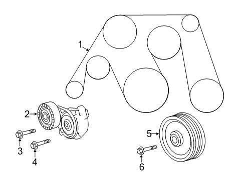 2021 Lexus LC500 Belts & Pulleys Pulley Sub-Assy, Idler, NO.2 Diagram for 16604-38020