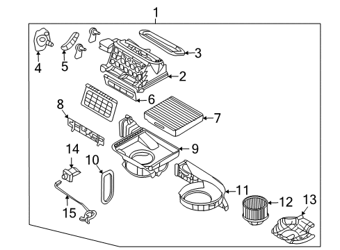 2011 Kia Sedona Blower Motor & Fan Wiring Assembly-Blower Diagram for 971764D111