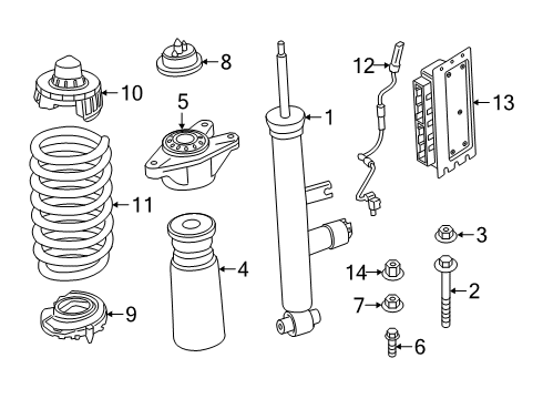 2021 Toyota GR Supra Shocks & Components - Rear Spring Diagram for 48231-WAA03