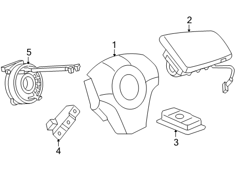 2007 Saturn Sky Air Bag Components Front Sensor Diagram for 15275200