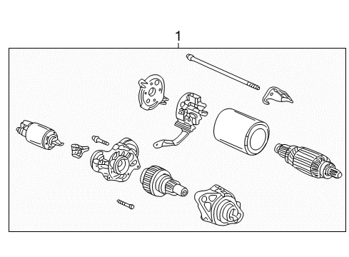 2006 Acura RSX Starter Starter Motor Assembly Diagram for 31200-PND-A02RM