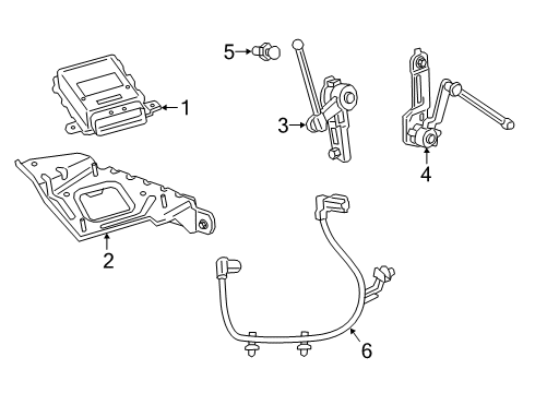 2019 GMC Sierra 1500 Electrical Components Mount Bracket Diagram for 23388048