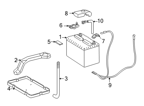 2003 Toyota Camry Battery Negative Cable Diagram for 82123-06030