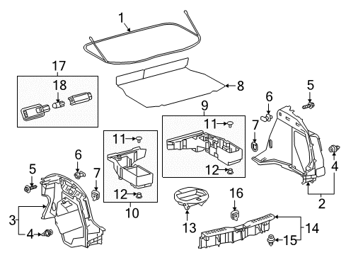 2019 Toyota C-HR Bulbs Exterior Bulbs Diagram for 90981-WF011