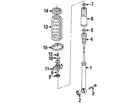 1998 Honda Odyssey Shocks & Components - Rear Bush, Rear Shock Absorber (Lower) Diagram for 52622-SX0-003