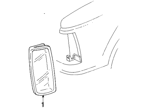 1991 GMC Syclone Side Marker Lamps Lamp, Front Side Marker Diagram for 929918