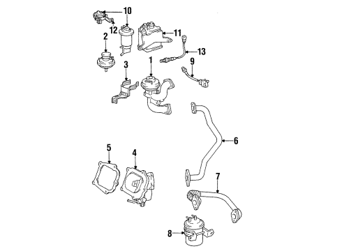 1995 Toyota Avalon Powertrain Control CANISTER Assembly, CHARC Diagram for 77740-41011