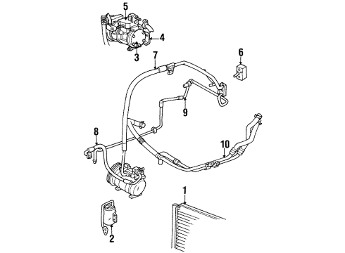 1999 Plymouth Voyager Air Conditioner Manifold Compressor Diagram for 4797385