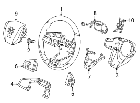 2018 Honda Civic Cruise Control System RADAR SUB ASSY Diagram for 36802-TBA-A02